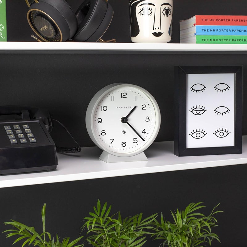 NEWGATEÂ® M Mantel Echo Desk Clock | Modern Round Design | Posh Gray | Easy to Read Numbers | Contemporary Style for Desk, Table, Shelf or Bedside - Image 3